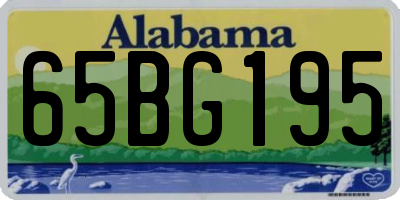 AL license plate 65BG195