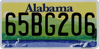 AL license plate 65BG206