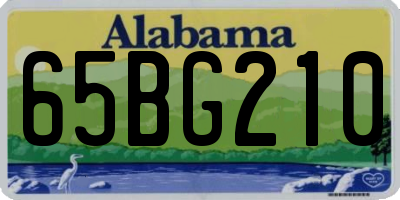 AL license plate 65BG210