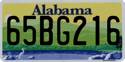 AL license plate 65BG216