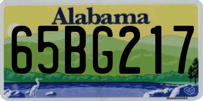 AL license plate 65BG217