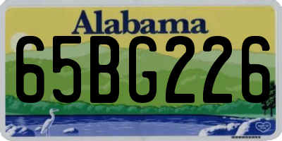 AL license plate 65BG226