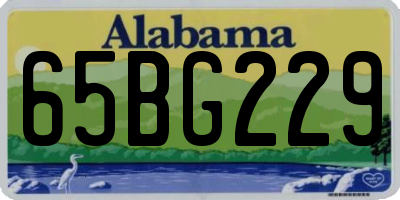 AL license plate 65BG229