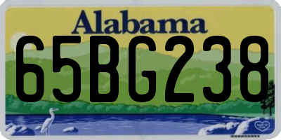 AL license plate 65BG238