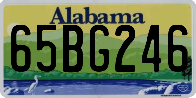AL license plate 65BG246