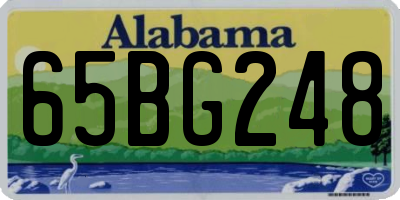 AL license plate 65BG248