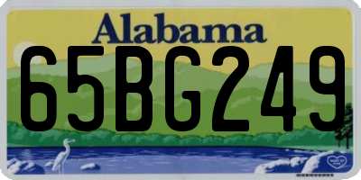 AL license plate 65BG249