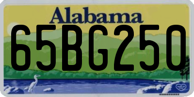 AL license plate 65BG250