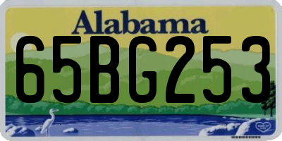 AL license plate 65BG253