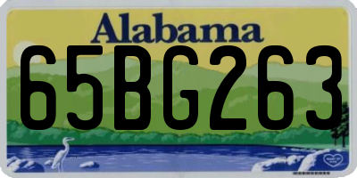 AL license plate 65BG263