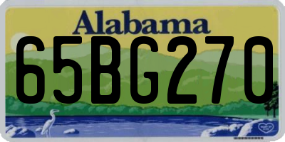 AL license plate 65BG270