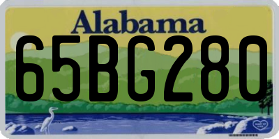 AL license plate 65BG280