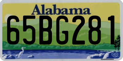 AL license plate 65BG281