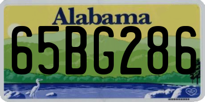 AL license plate 65BG286