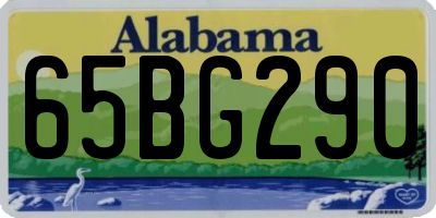 AL license plate 65BG290