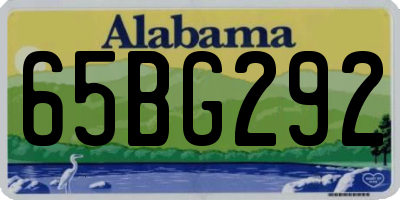 AL license plate 65BG292