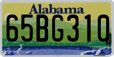 AL license plate 65BG310