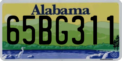AL license plate 65BG311