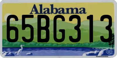 AL license plate 65BG313