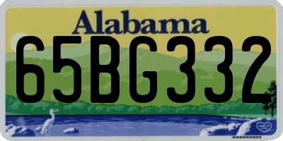 AL license plate 65BG332