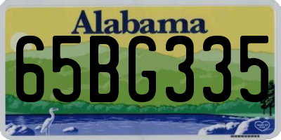 AL license plate 65BG335