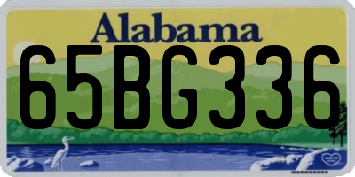 AL license plate 65BG336