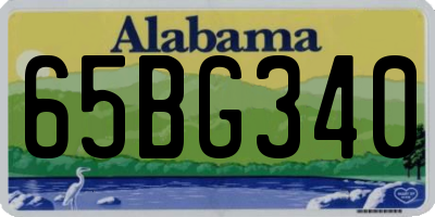AL license plate 65BG340