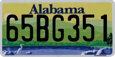 AL license plate 65BG351