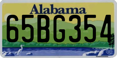AL license plate 65BG354