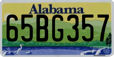 AL license plate 65BG357
