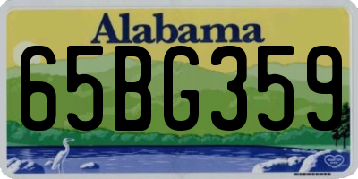 AL license plate 65BG359