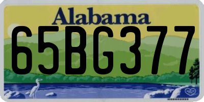 AL license plate 65BG377