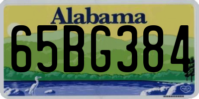 AL license plate 65BG384