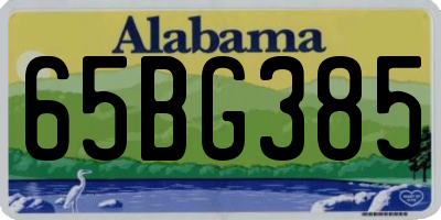 AL license plate 65BG385