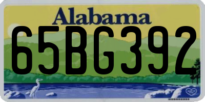 AL license plate 65BG392
