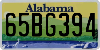 AL license plate 65BG394