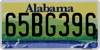AL license plate 65BG396