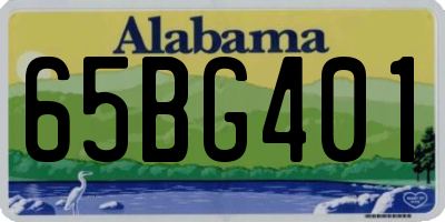 AL license plate 65BG401