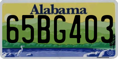 AL license plate 65BG403