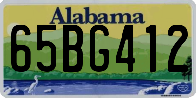 AL license plate 65BG412