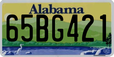 AL license plate 65BG421
