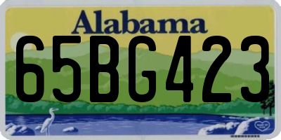AL license plate 65BG423