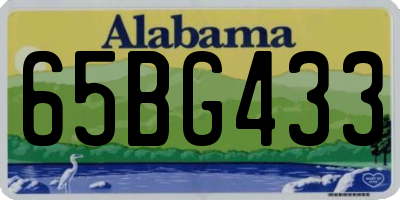 AL license plate 65BG433