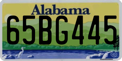 AL license plate 65BG445