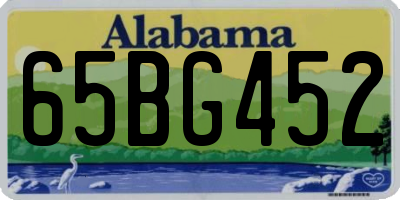 AL license plate 65BG452