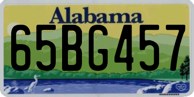 AL license plate 65BG457