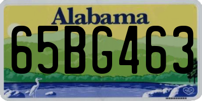 AL license plate 65BG463