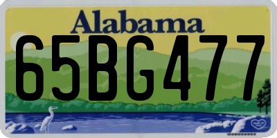 AL license plate 65BG477