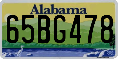 AL license plate 65BG478