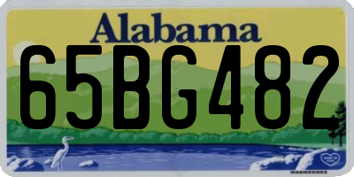 AL license plate 65BG482